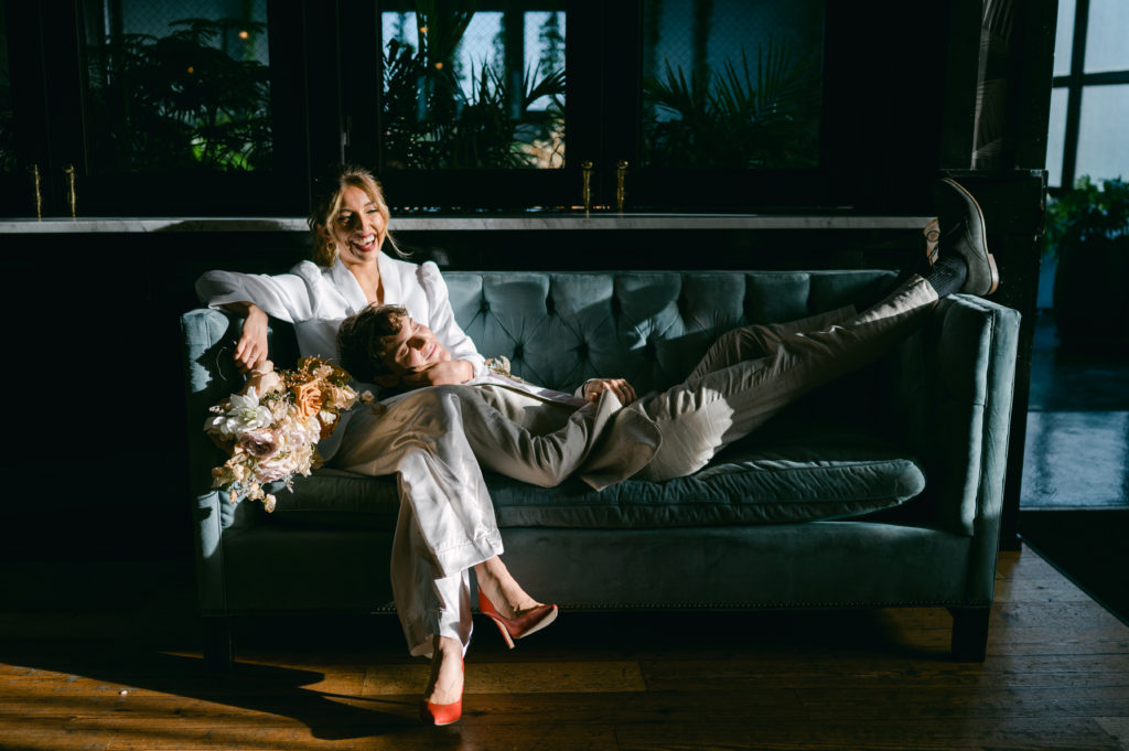 A couple eloping at 501 Union in New York City