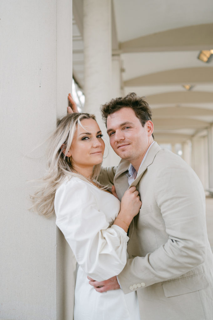 Engagement session photos at The Muny in St. Louis
