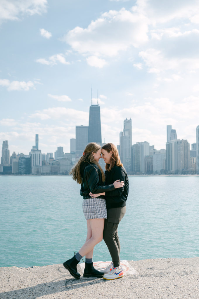 Chicago engagement photo session at North Avenue Beach