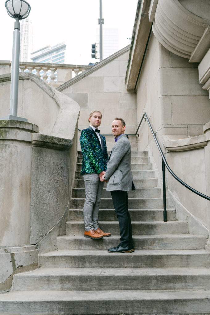 Chicago elopement photos at the Riverwalk