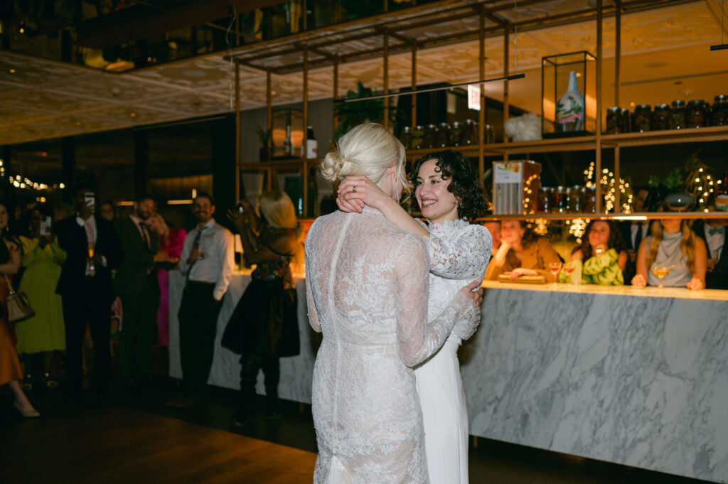 Two brides at their Chicago Tied House wedding