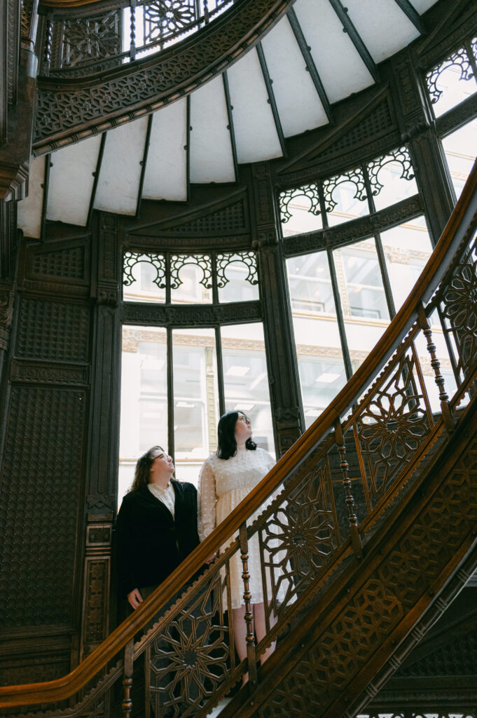 Engagement photos at the Rookery Building