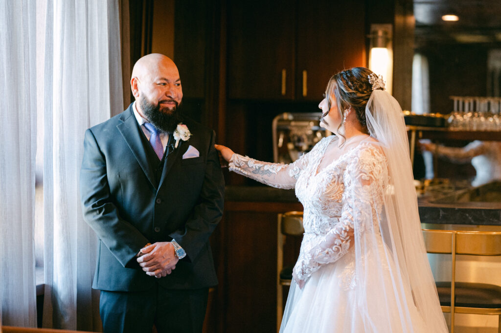 Father and daughter first look at The Drake Oak Brook