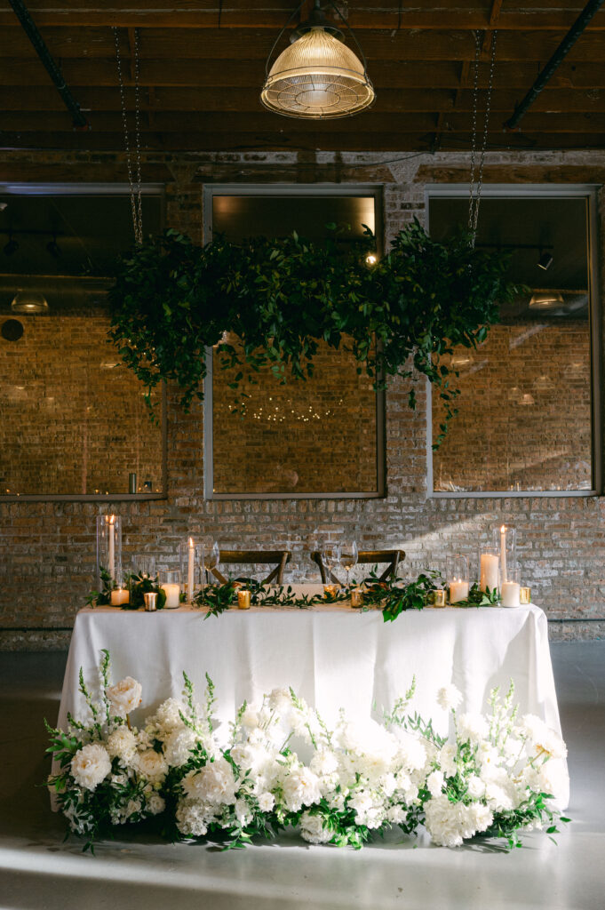 Green and white wedding at Artifact Events