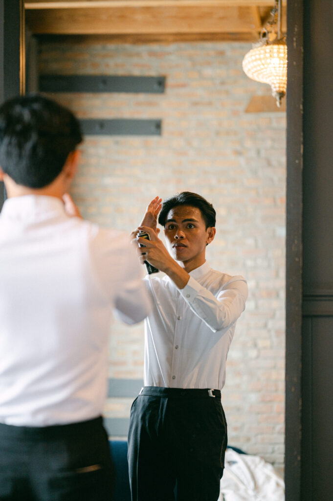 Grooms getting ready for their Artifact Events wedding