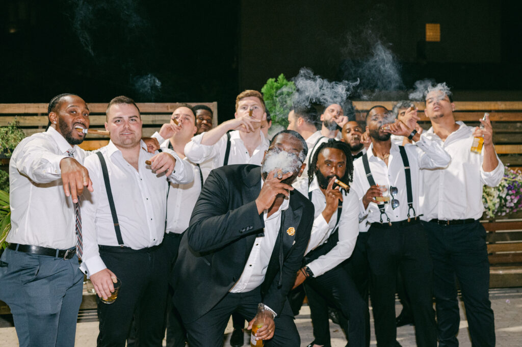 Groomsmen cigars photo