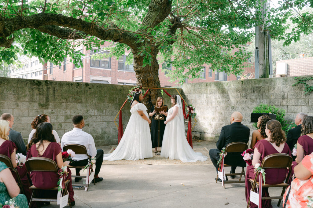 Wedding ceremony at Colvin House, Chicago