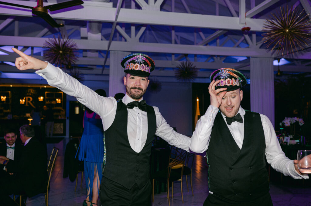 Two grooms at their Revelry 675 wedding