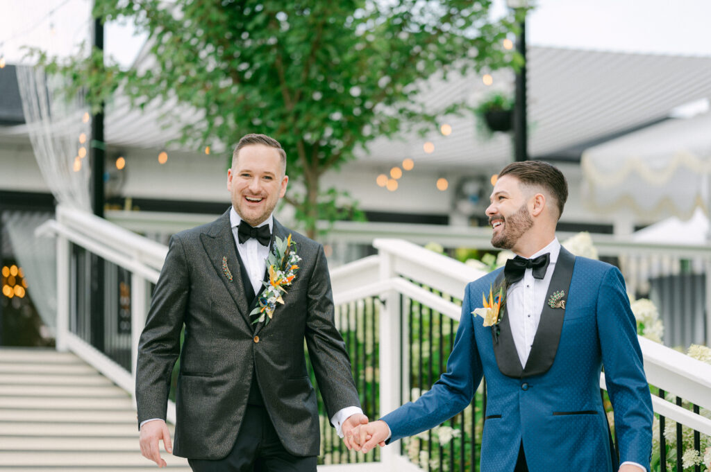 Two grooms at their Revelry 675 wedding