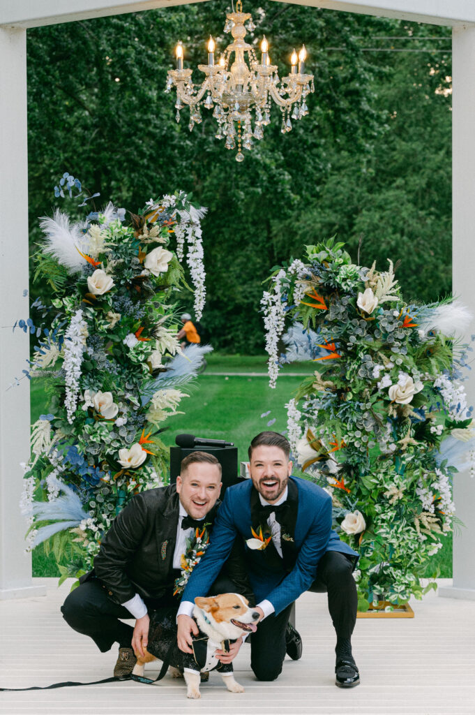 Two grooms at their Revelry 675 wedding