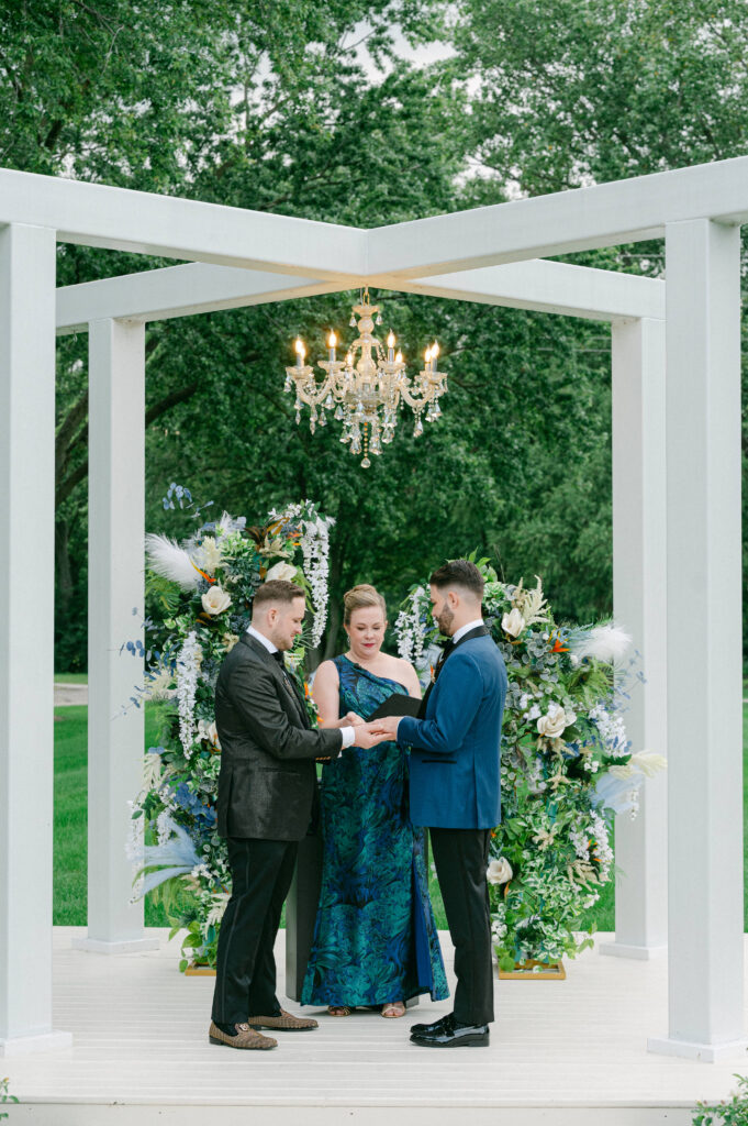 Two grooms at their Revelry 675 wedding