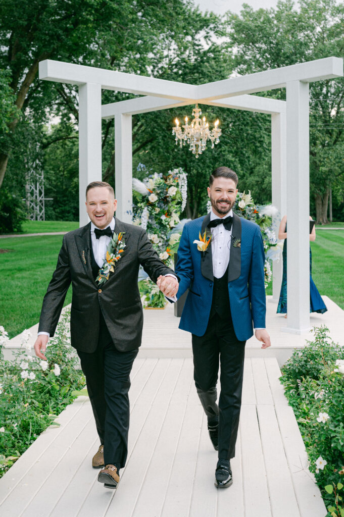 Two grooms at their Revelry 675 wedding