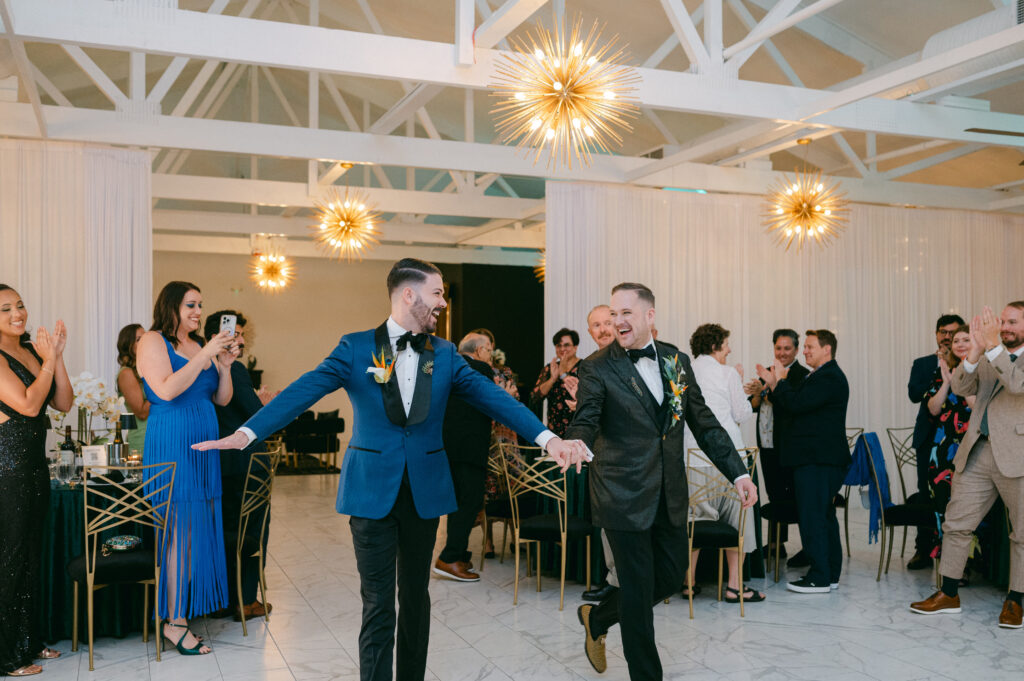 Two grooms at their Revelry 675 wedding