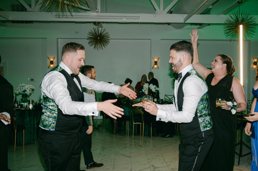 Two grooms at their Revelry 675 wedding