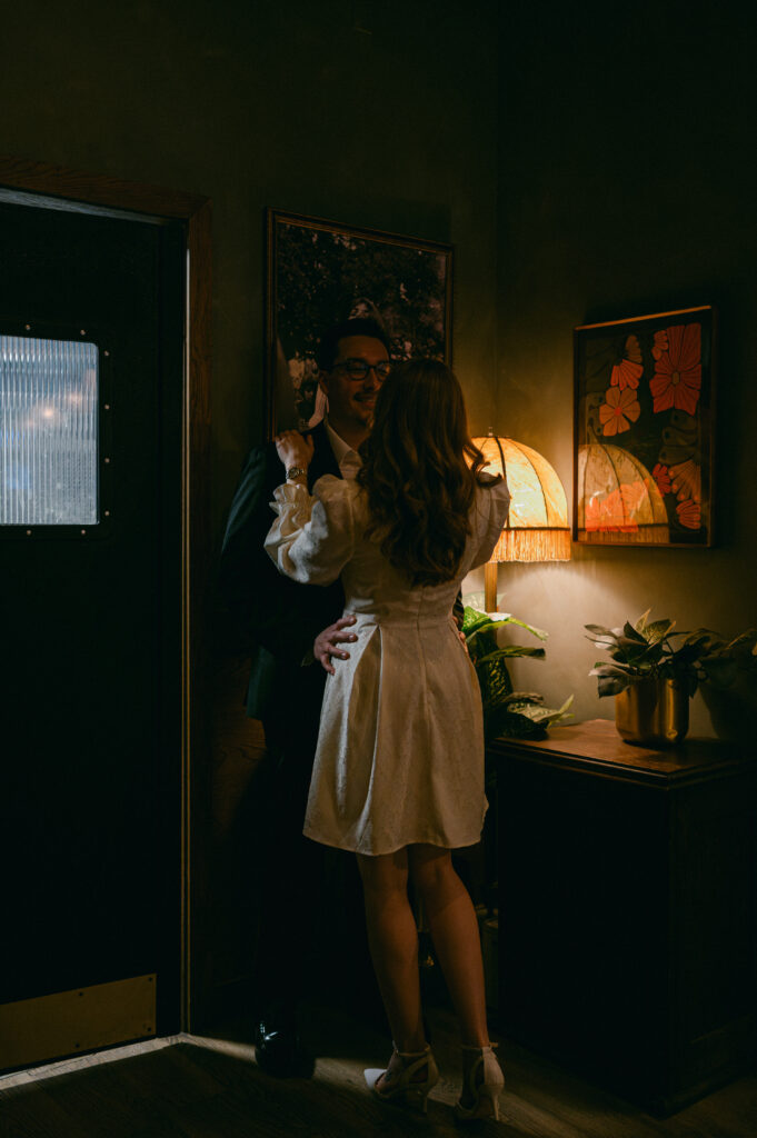 Engagement photos at Bisous Chicago