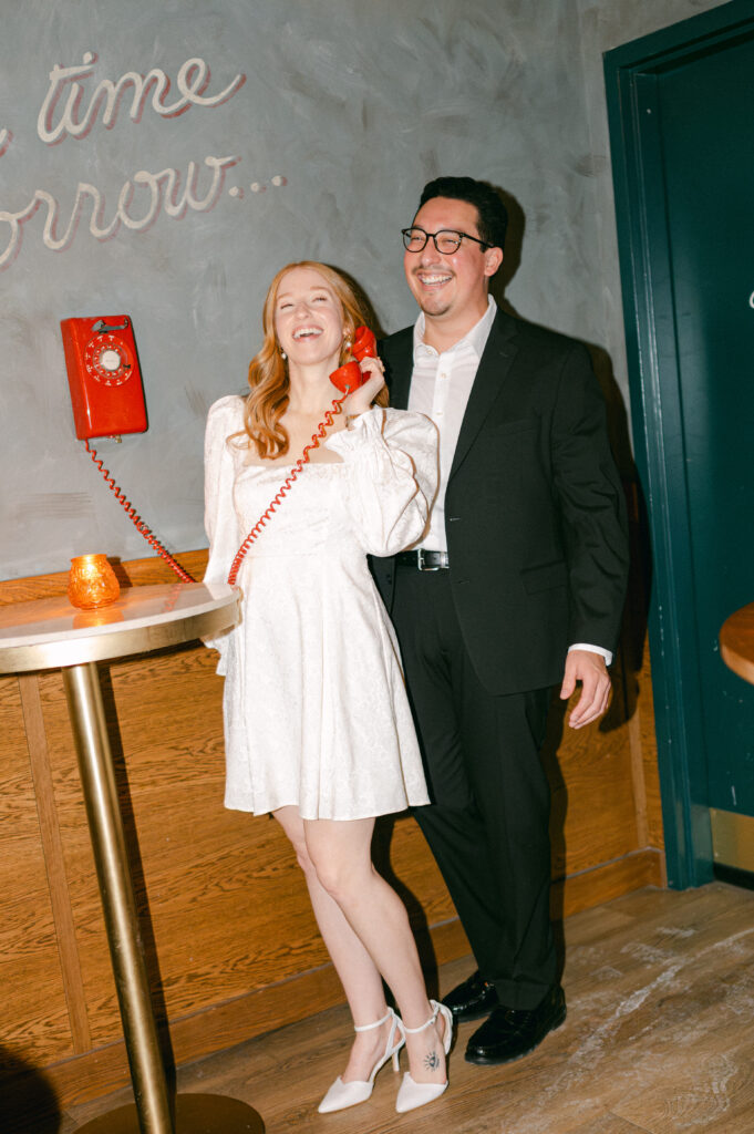 Chicago Winter Engagement Photos at Bisous in West Loop