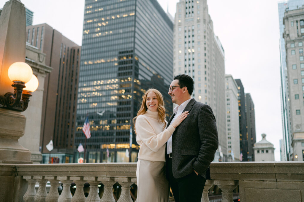 Downtown Chicago Winter Engagement Photos