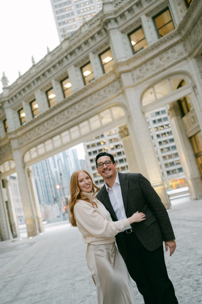 Downtown Chicago Winter Engagement Photos