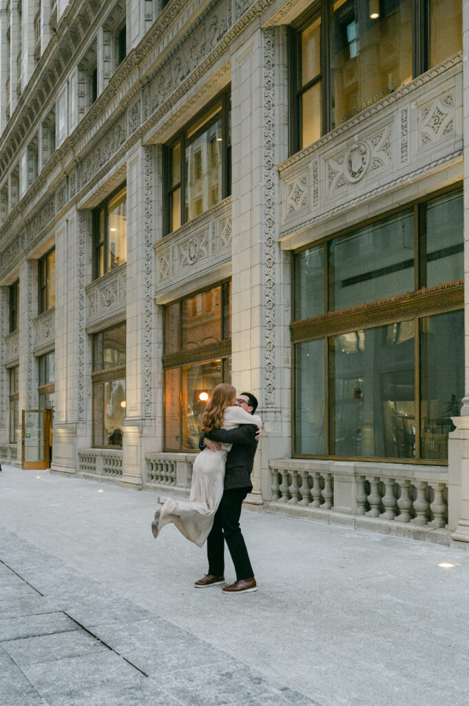 Downtown Chicago Winter Engagement Photos