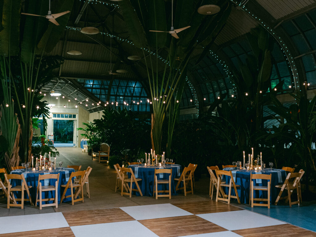 Garfield Park Conservatory wedding reception details