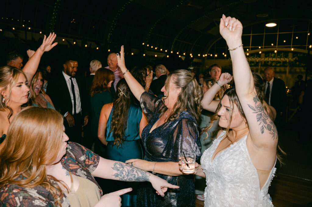 Dance floor at Garfield Park Conservatory wedding