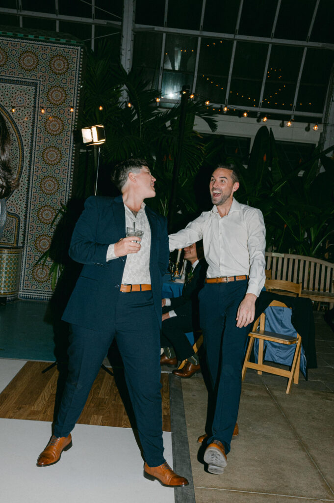 Dance floor at Garfield Park Conservatory wedding