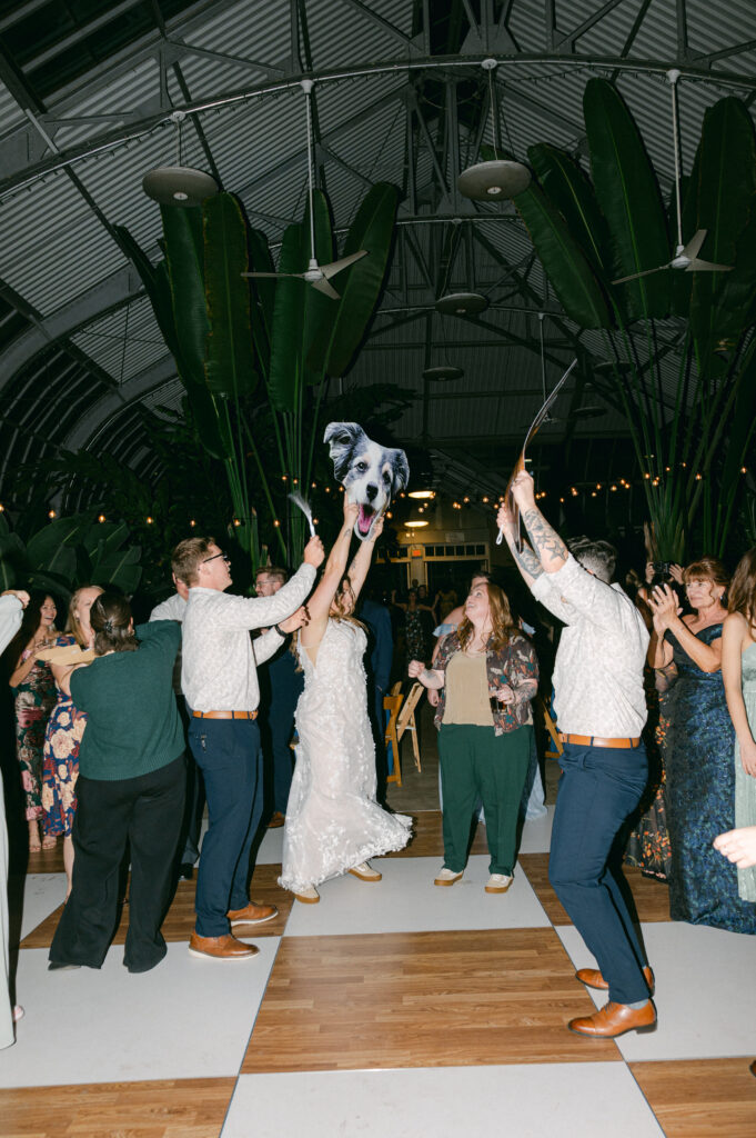 Dance floor at Garfield Park Conservatory wedding