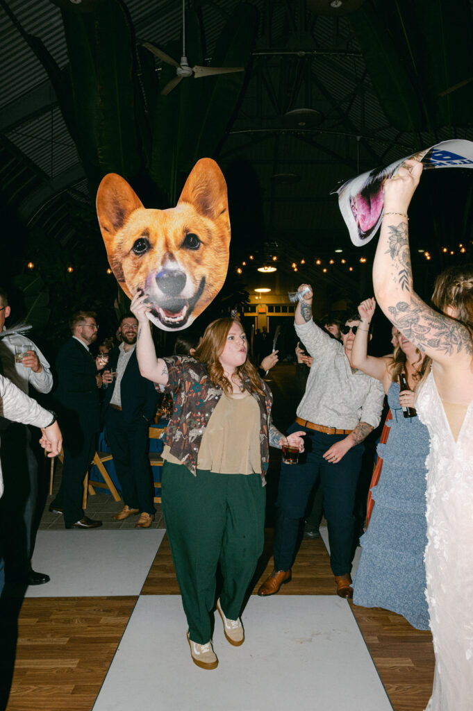 Dance floor at Garfield Park Conservatory wedding