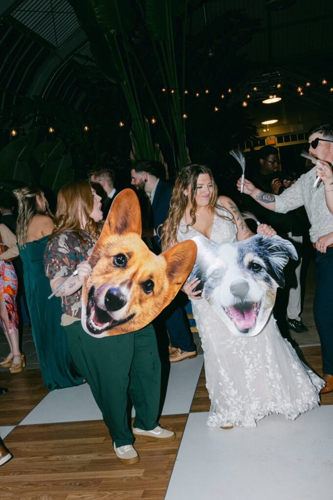 Dance floor at Garfield Park Conservatory wedding