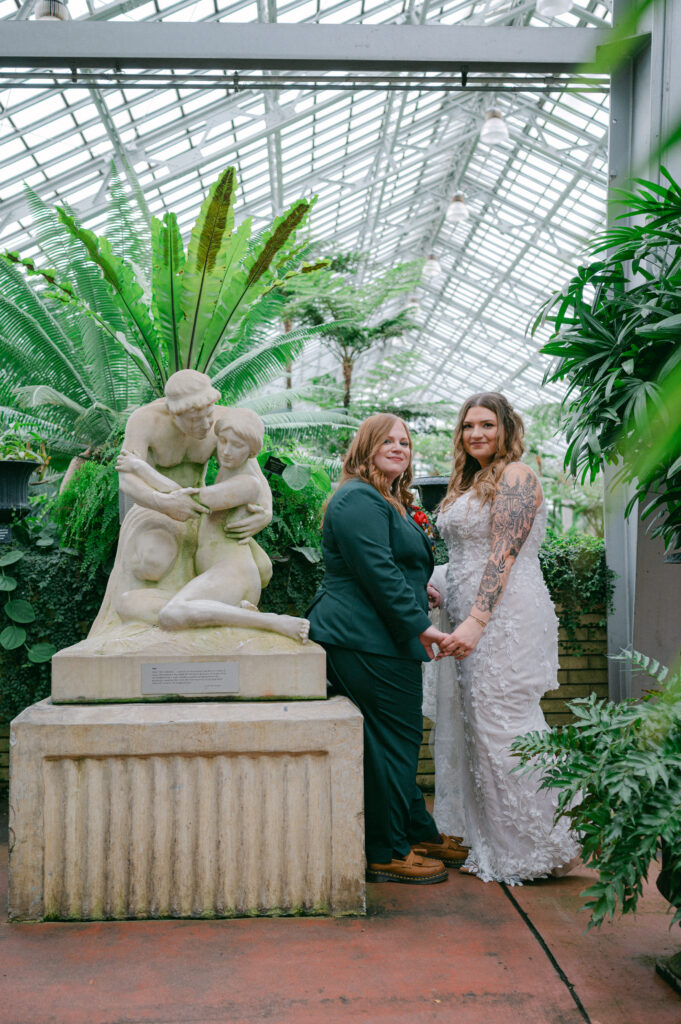 Garfield Park Conservatory wedding portraits