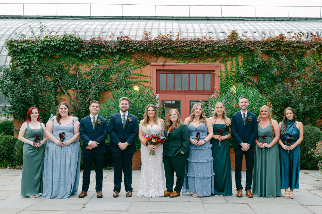 Garfield Park Conservatory bridal party photos