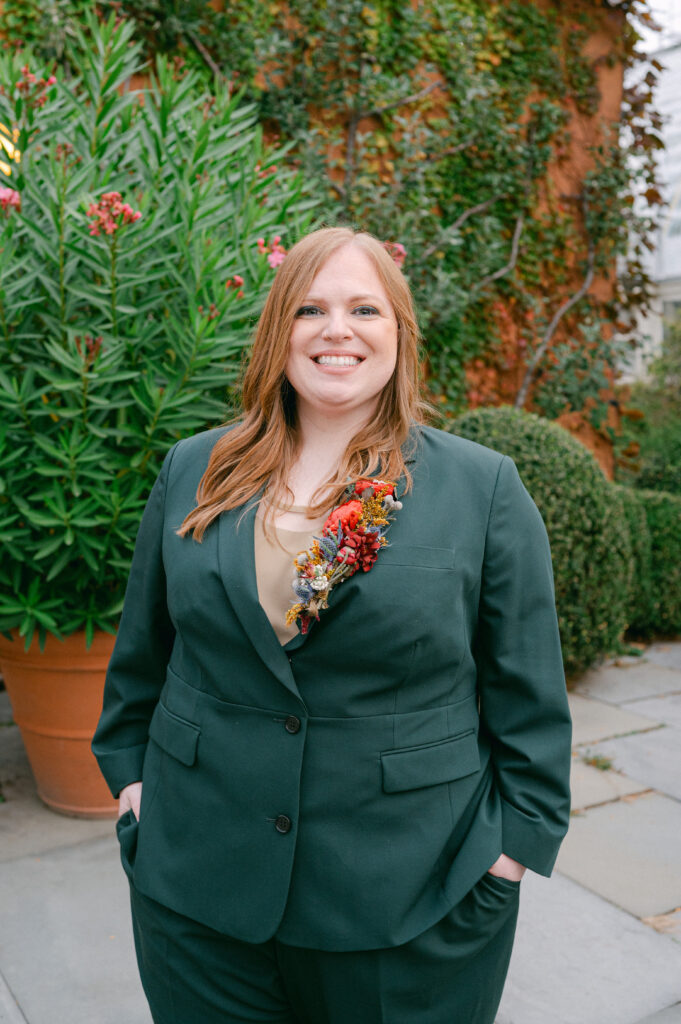 Bride at Garfield Park Conservatory wedding
