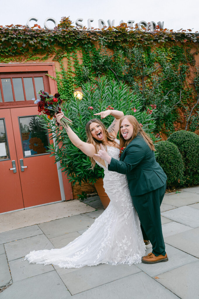 Bride at Garfield Park Conservatory wedding